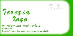 terezia kozo business card